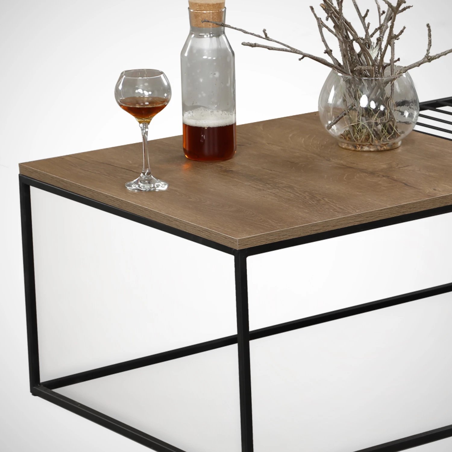 Tavolinë kafeje Hanah Home, Zinus, ngjyrë lisi kaukazian