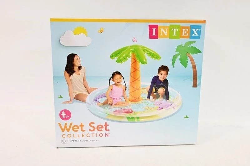 Pishinë fëmijësh Intex Wet Set 56433NP, 173x104 cm, me palmë