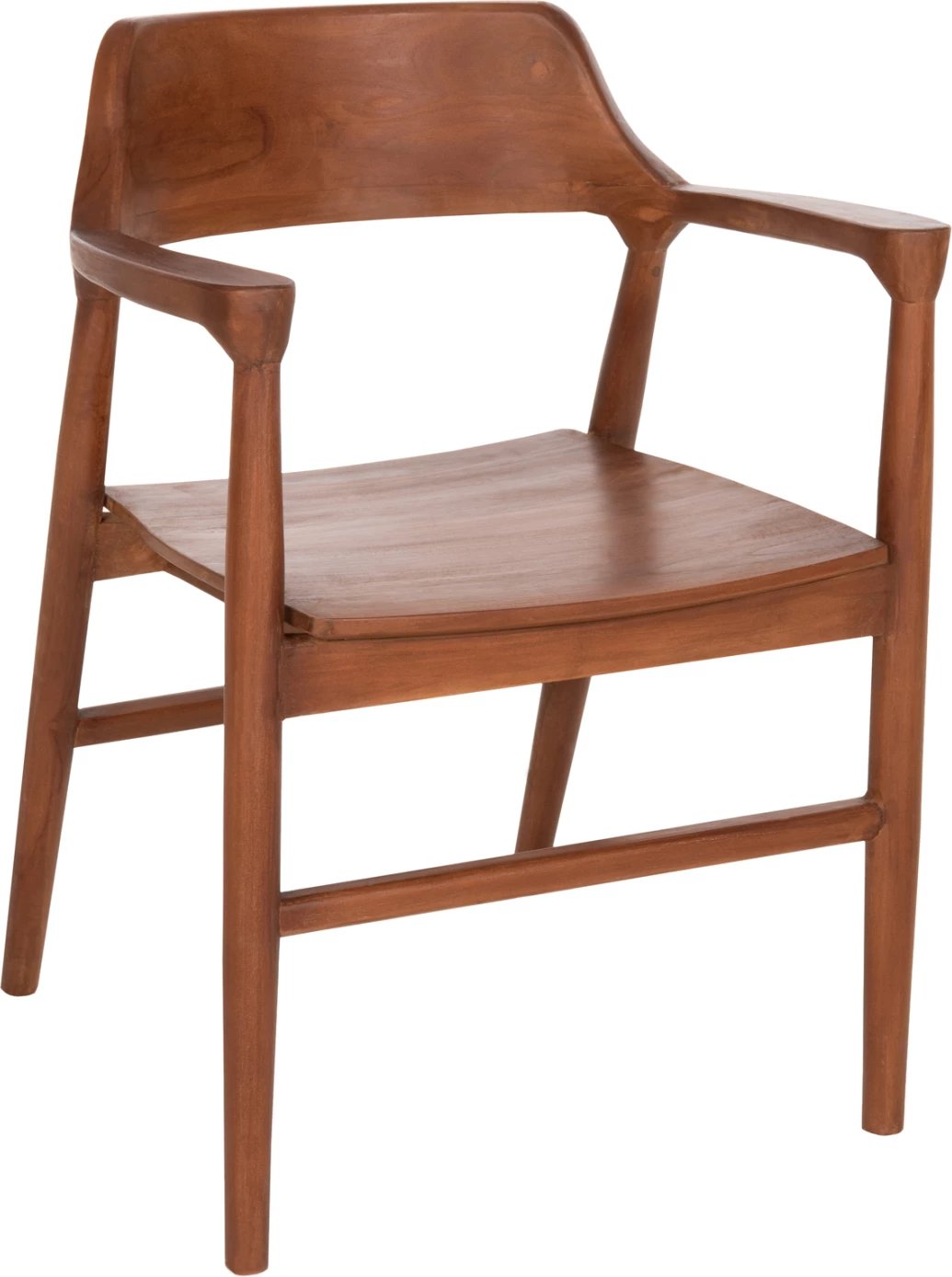 Karrige ngrënieje me krahë NIONI FH9476.01 dru TEAK ngjyrë arre 57x53x77H cm