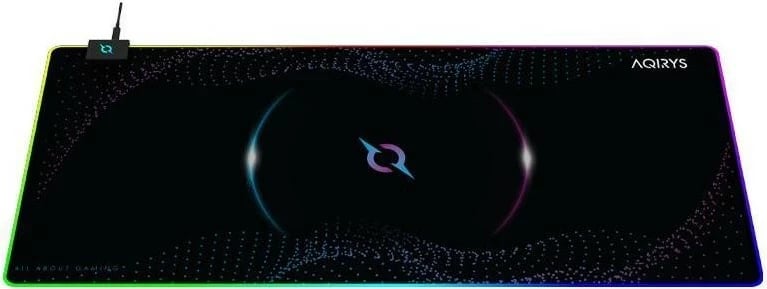 Mauspad Aqirys AQIRYS ECLIPSE RGB XL 900x400, e zezë