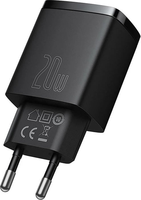 Karikues i shpejtë Baseus Compact, CCXJ-B01, 20W, USB/USB-C, zi Karikues i shpejtë Baseus Compact, CCXJ-B01, 20W, USB/USB-C, zi
