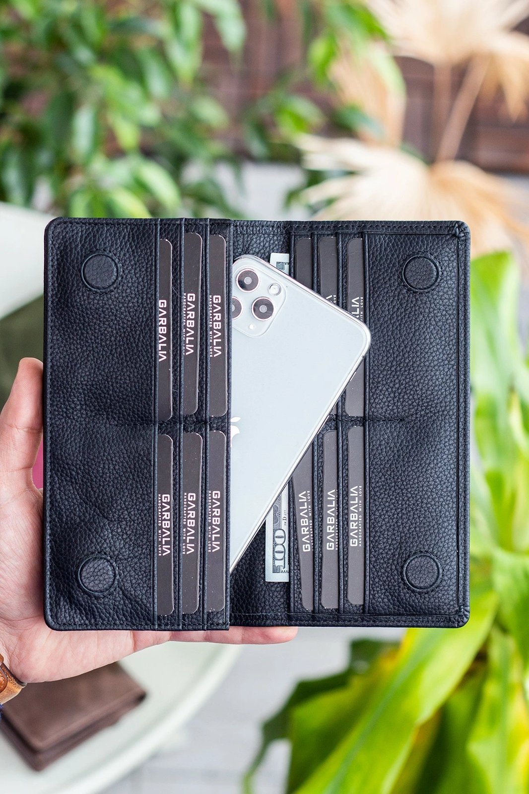 Portofol për burra, lëkurë e zezë, Zoozie Bags, Hamburg