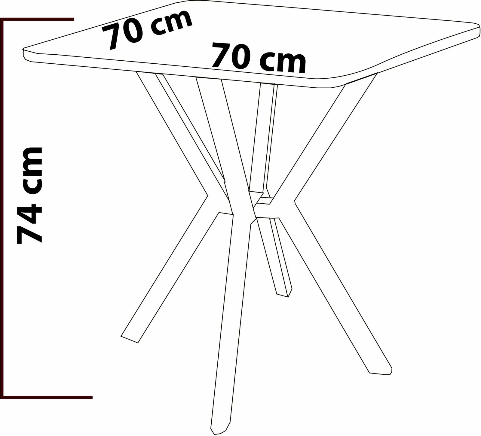 Set tavoline me karrige për ngrënie, zgjatshëm, 3 pjesë, Skye Decor, Dubai, kafe, e zezë