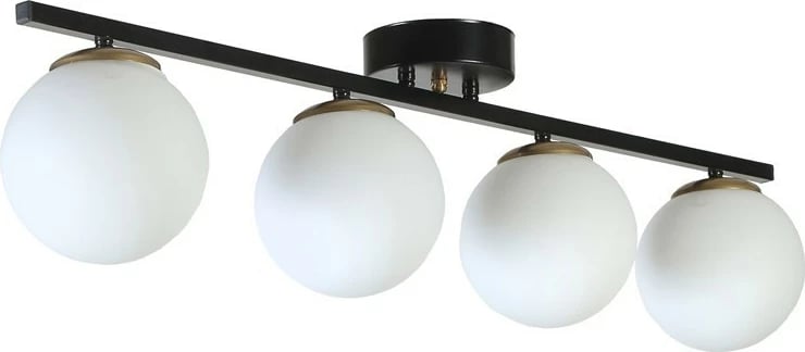 Llambë tavani Opviq, Yeni Can, 4 drita, metal i zi dhe i bardhë, gotë