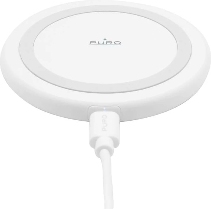 Karikues wireless Puro Elektrik, 15W, Qi, i bardhë