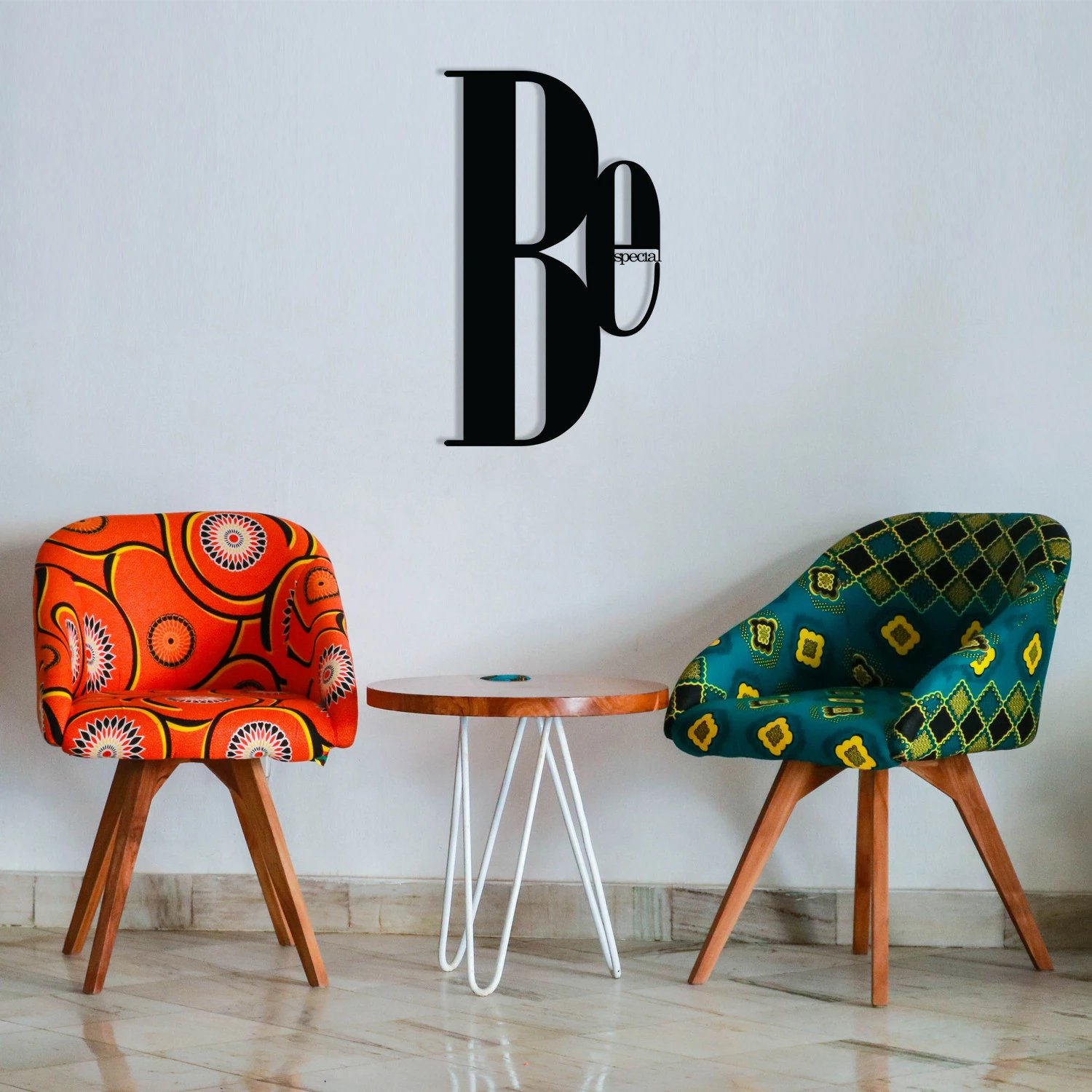 Aksesor dekorativ metalik për mur, Wallity, Be Special