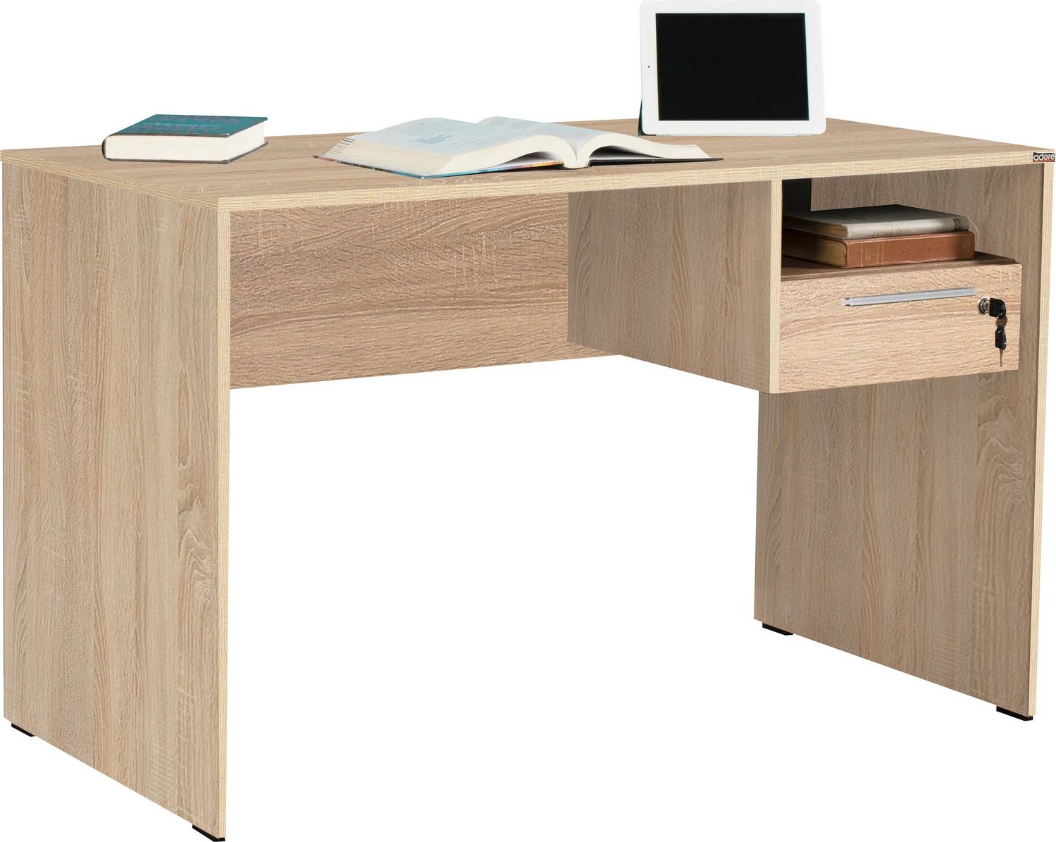 Tavolinë studimi Hanah Home, Cms-510-Ss-1, ngjyrë sonomo dhe e bardhë