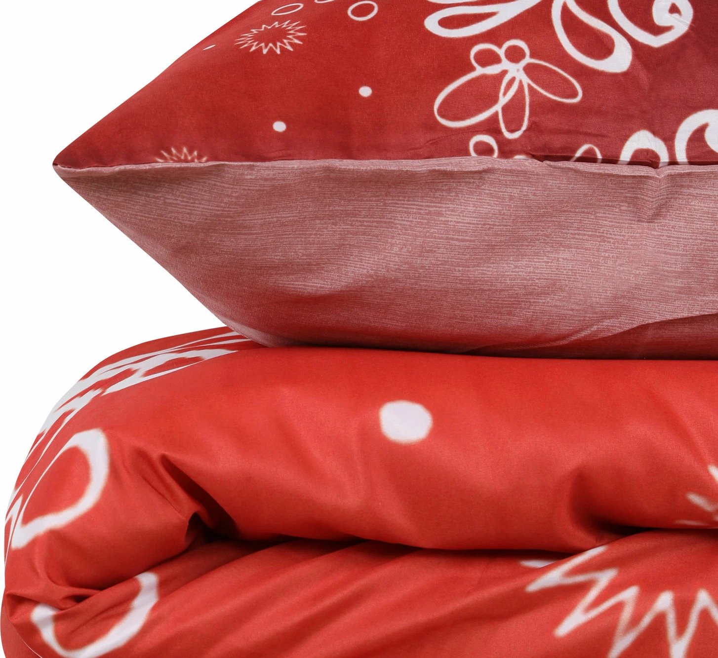 Set mbulesë për jorgan king size, L'essentiel, e kuqe dhe e bardhë, 427