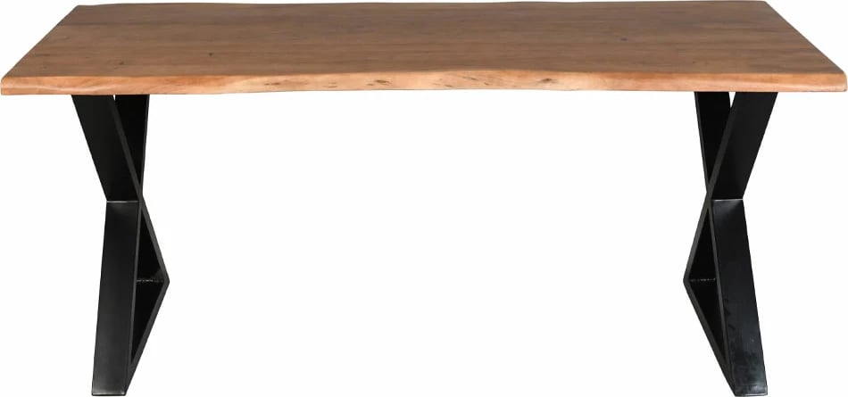 Tavolinë MINGLE, ngjyrë arre, këmbë të zeza, 180x80x76cm