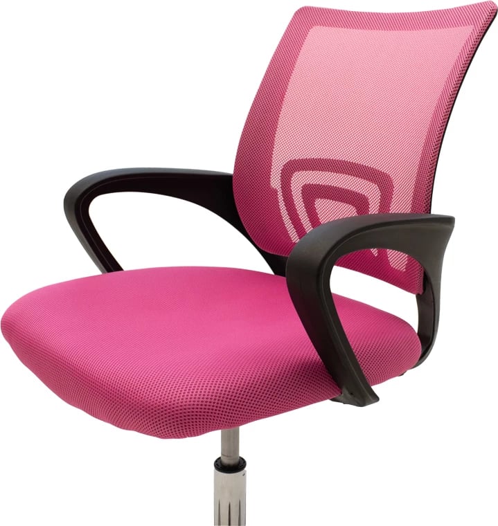 Karrige zyre Berto II, ngjyrë rozë-e zezë, 60x48x85-95cm