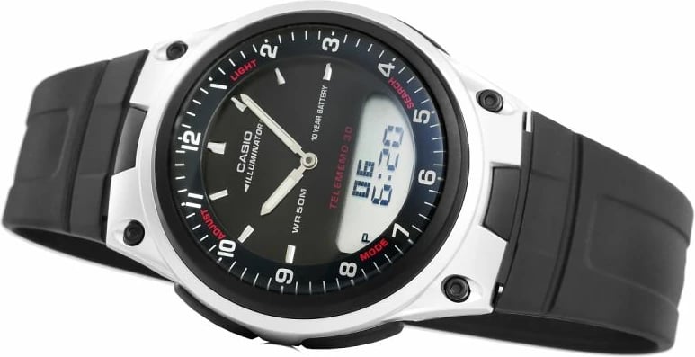 Orë dore për meshkuj Casio, e zezë