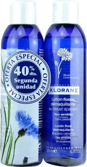 Largues grimi për sy Klorane Cornflower Sensitive Eye unisex 2x200ml