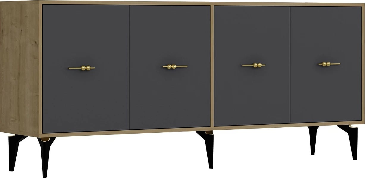 Konsol Skye Decor, ngjyrë lis safir, antracit