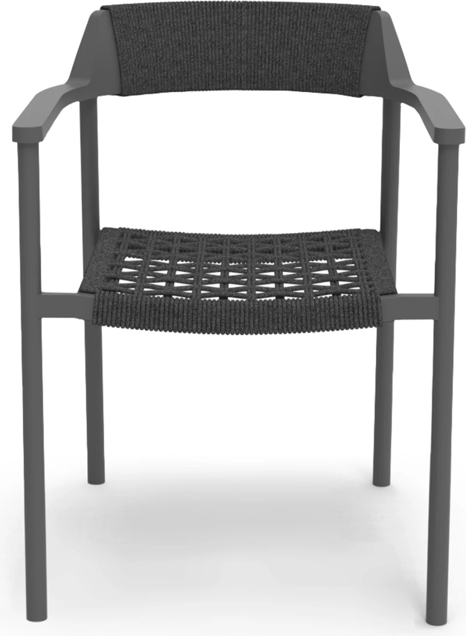 Karrige ngrënieje për jashtë, alumini, litar P.E., ngjyrë gri e errët, HELIA CD6200.01, 57x56.5x76.5cm