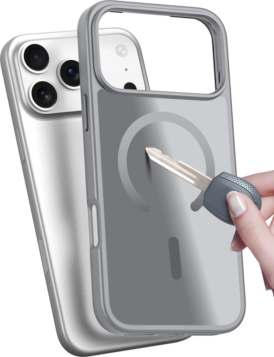 Mbështjellës Dux Ducis Yind për iPhone 17 Pro, MagSafe, Gri