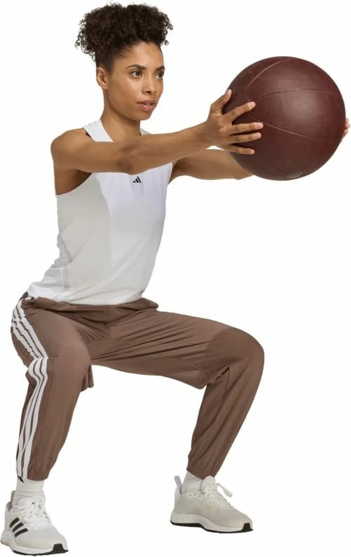 Pantallona sportive adidas për femra, kafe