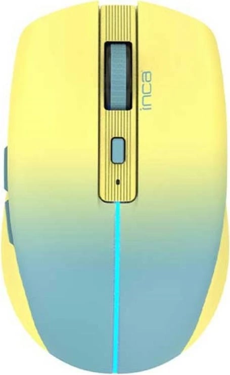 Maus Inca IWM-511RS, wireless & Bluetooth, 1600 DPI, 6 butona, verdhë