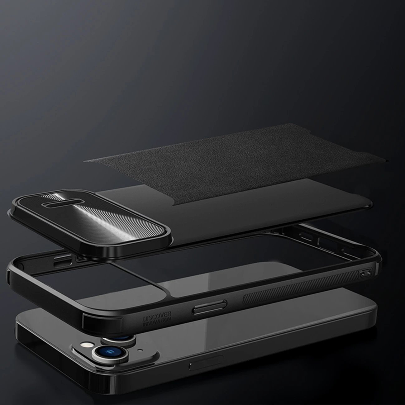 Mbështjellës Nillkin CamShield Leather S Case për iPhone 14 Pro Max, i gjelbër