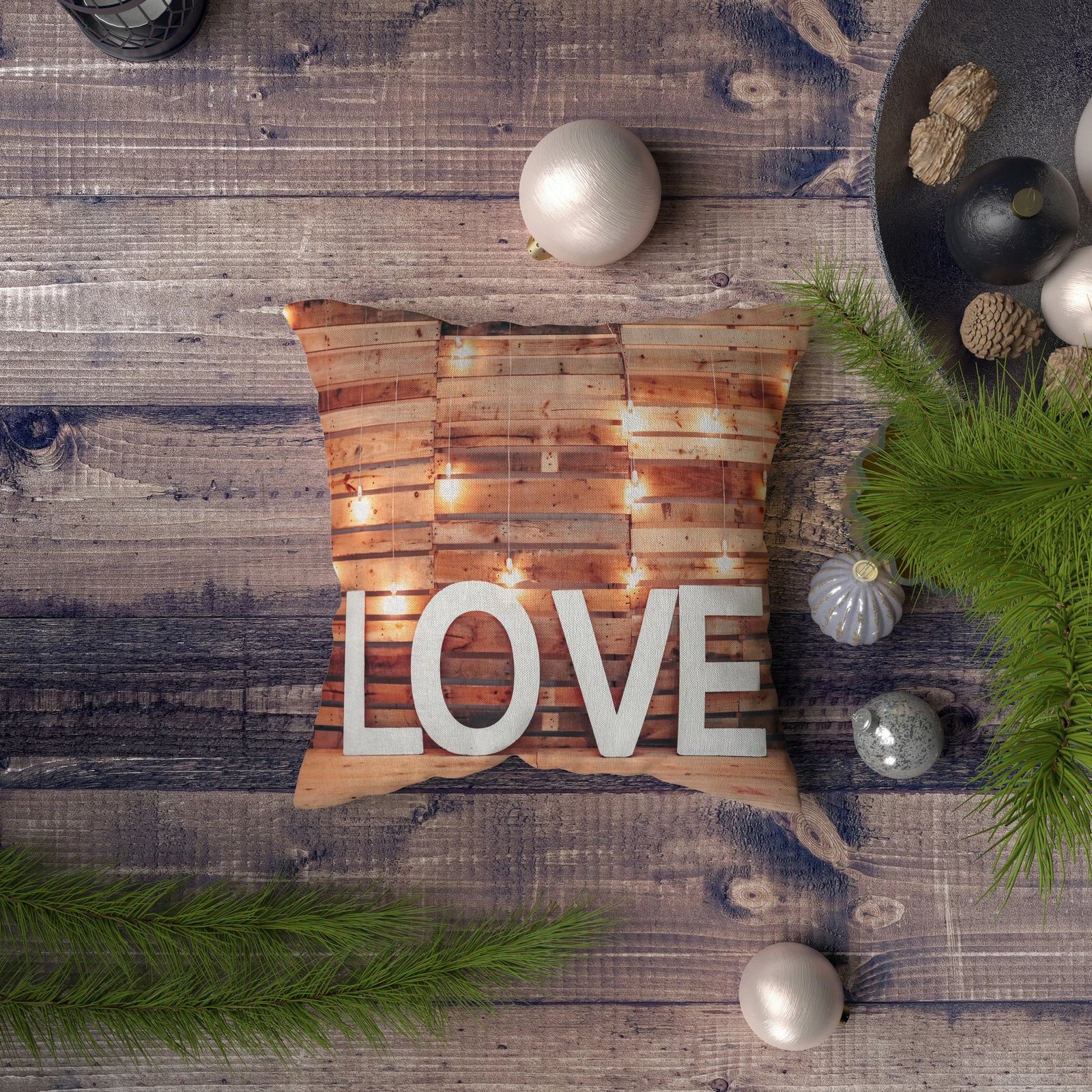 Jastëk dekorativ Aberto Design, NYXMAS038, shumëngjyrësh, 43x43cm