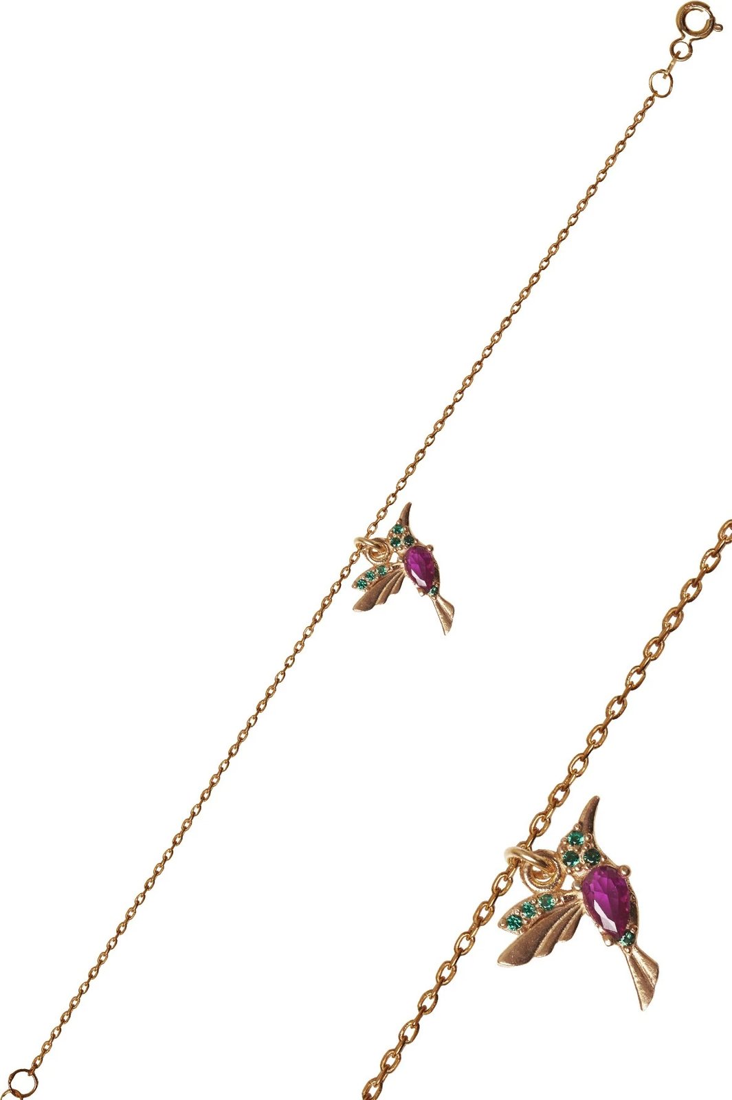 Byzylyk kyçku për këmbë, argjend 925, ngjyrë rozë e artë, Elika, ELKSLVR7596R