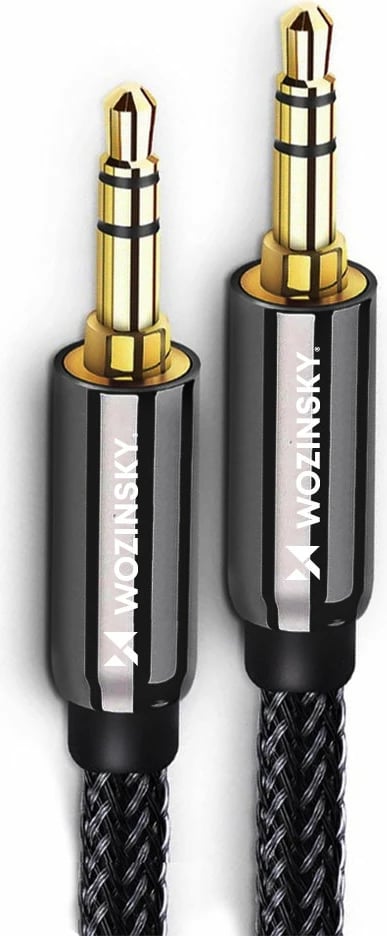 Kabllo audio Wozinsky AUX, 2x mini jack 3.5mm, 2m, e zezë Kabllo audio Wozinsky AUX, 2x mini jack 3.5mm, 2m, e zezë