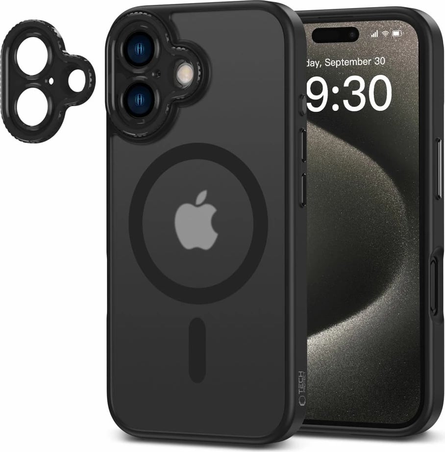 Mbështjellës Tech-Protect MagCam MagSafe për iPhone 16, gjysmë-transparent