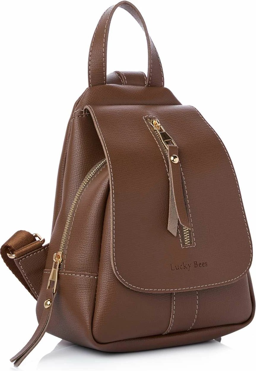 Çantë shpine Lucky Bees, ngjyrë mink, 945 v2