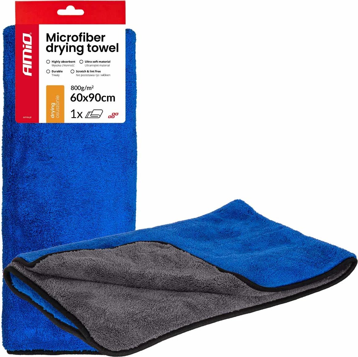 AMIO Microfiber drying towel 60x90cm 04488