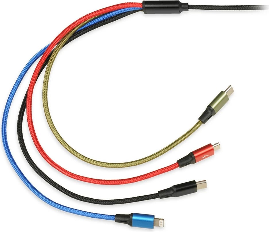 Kabllo USB 4-në-1 iBOX IKUM4W1CLR, 1.2m, e zezë Kabllo USB 4-në-1 iBOX IKUM4W1CLR, 1.2m, e zezë