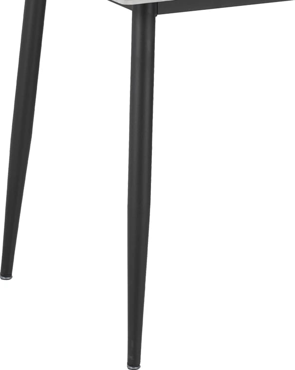 Tavolinë për ngrënie Gustas, gur i sinterizuar, ngjyrë mermeri gri-metal i zi, 160x80x75cm