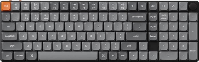 Tastierë mekanike wireless Keychron K17 Max RGB, Brown Switch, profil i ulët, e zezë
