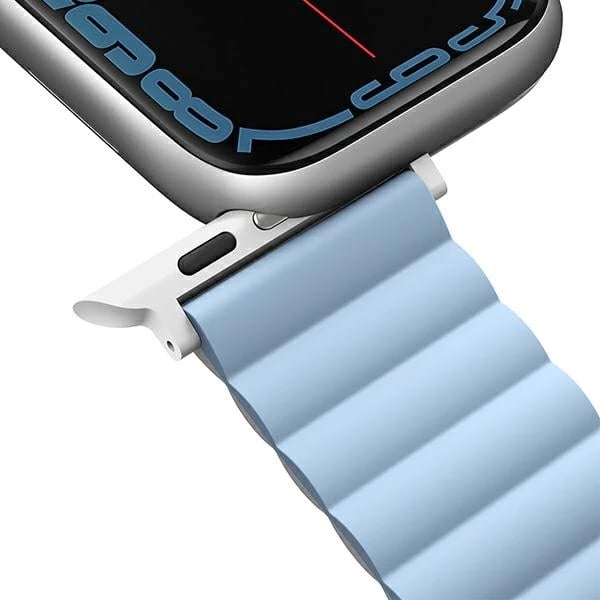 Rrip magnetik për Apple Watch UNIQ Revix, dyngjyrësh, silikon, bardhë dhe kaltër