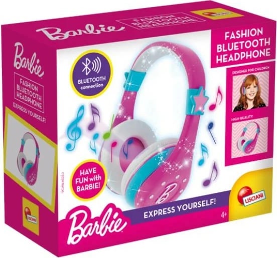 Kufje Bluetooth Barbie Lisciani 304-104451, për fëmijë, Rozë/Kaltër/Bardhë