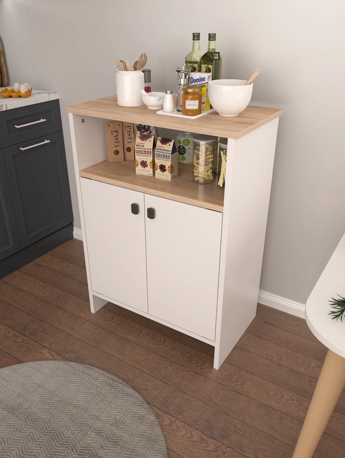 Dollap multifunksional Hanah Home, ngjyrë sonomo-bardhë