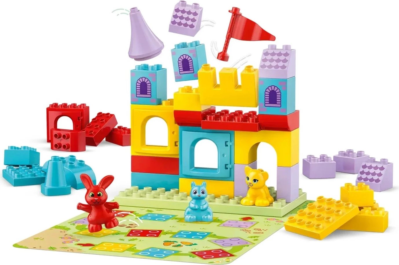 Set lodrash LEGO DUPLO Hopsy's Castle Game, 47 pjesë, shumëngjyrëshe Set lodrash LEGO DUPLO Hopsy's Castle Game, 47 pjesë, shumëngjyrëshe