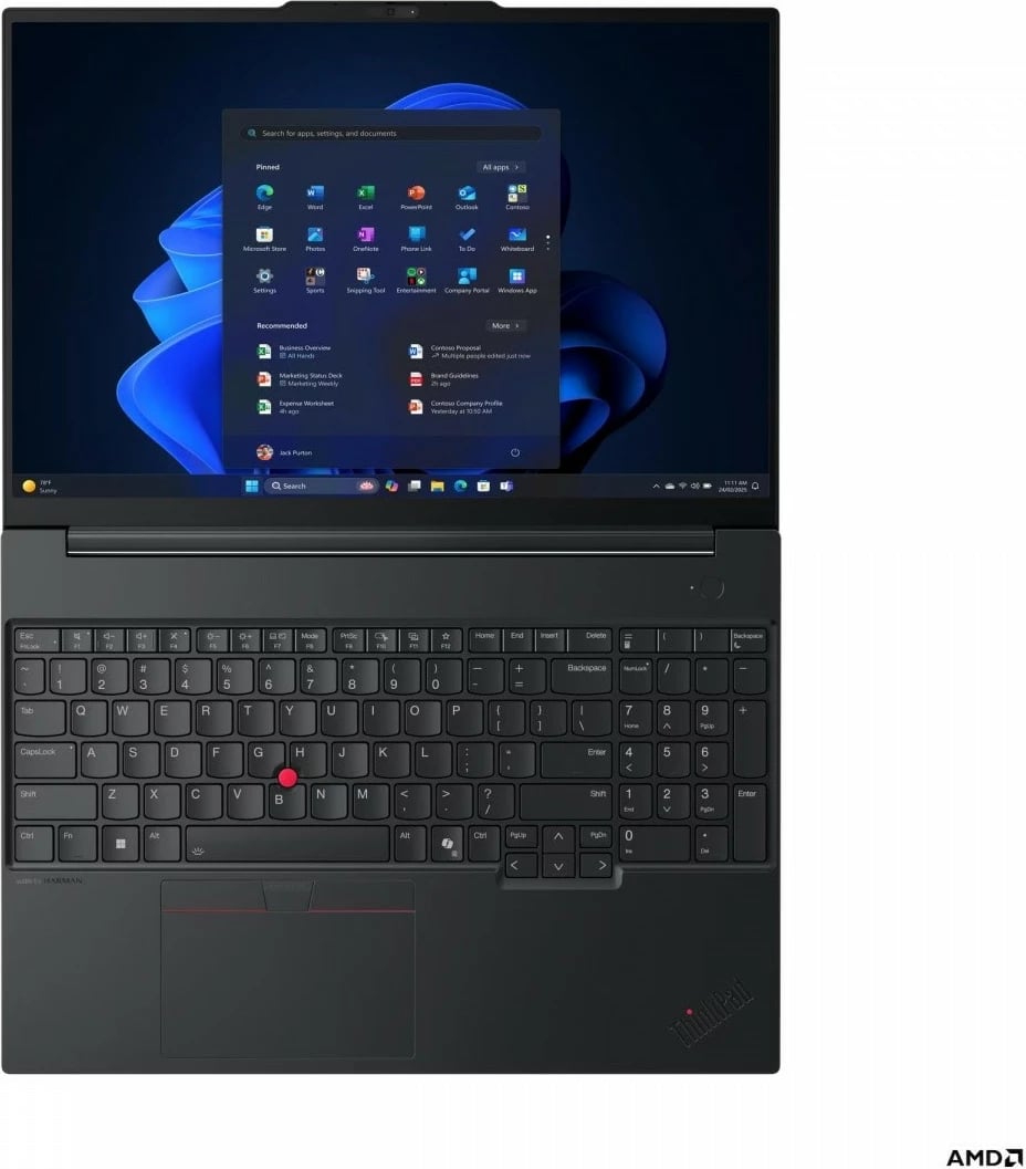 Laptop Lenovo ThinkPad E16 Gen 3, 16", AMD Ryzen 7 250, 16 GB RAM, 512 GB SSD, Windows 11 Pro, Zi