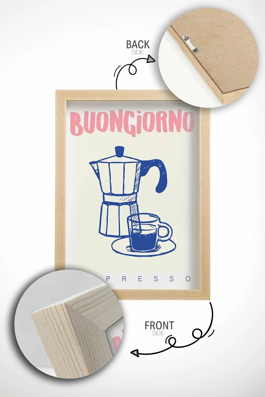 Pikturë dekorative me kornizë, Wallity, Ersy1Ham6, shumëngjyrëshe, 33x48cm