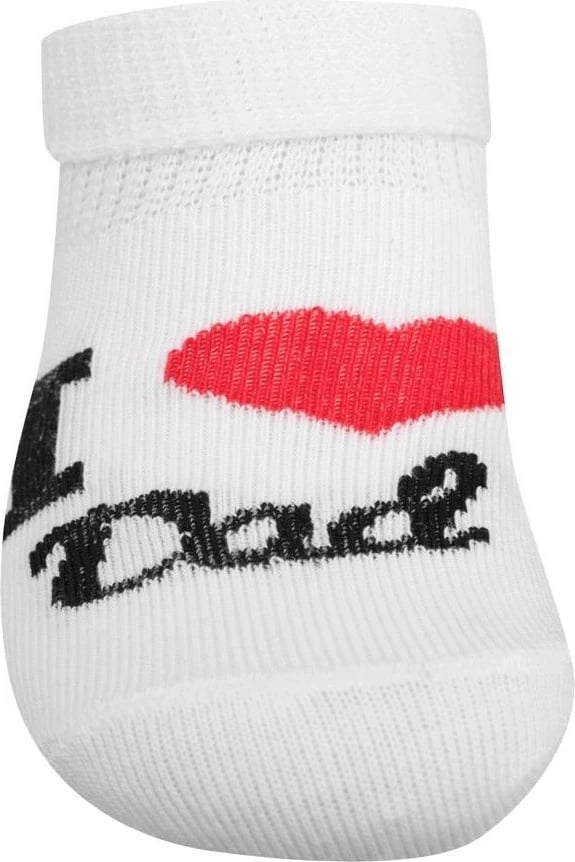 Çorape bebe pambuku NEW BABY I Love Mum and Dad madhësi 62 (3-6 muaj), të bardha