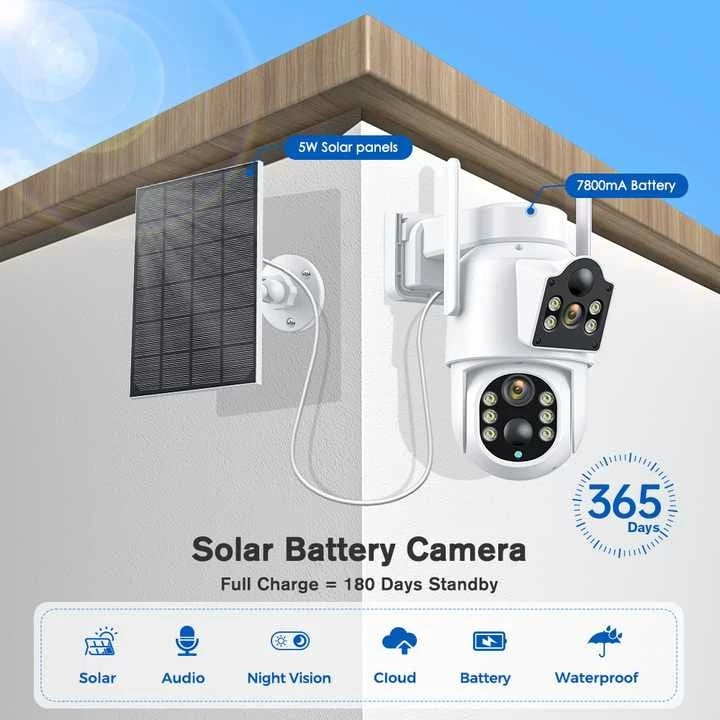 Kamere Solare Wifi Dual Lense ICSEE P45 8.0MP