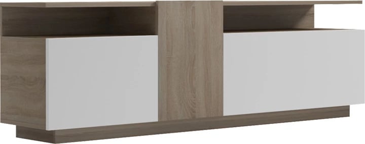 Komodë TV Vendora, ngjyrë sonoma-bardhë, 150x29.5x46.3cm