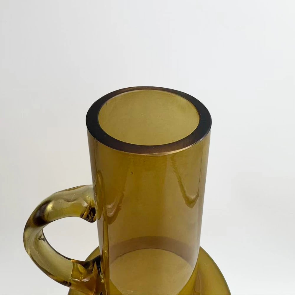 Vazo ARTISAN, qelq e verdhë, 14x14x35cm