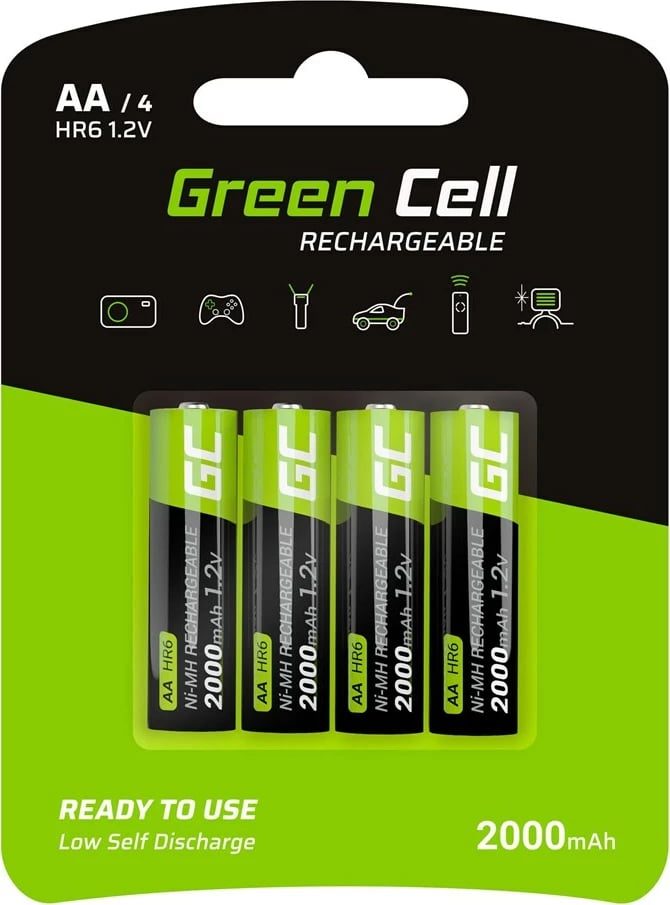 Bateri Green Cell GR02, 2000mAh, të zeza 