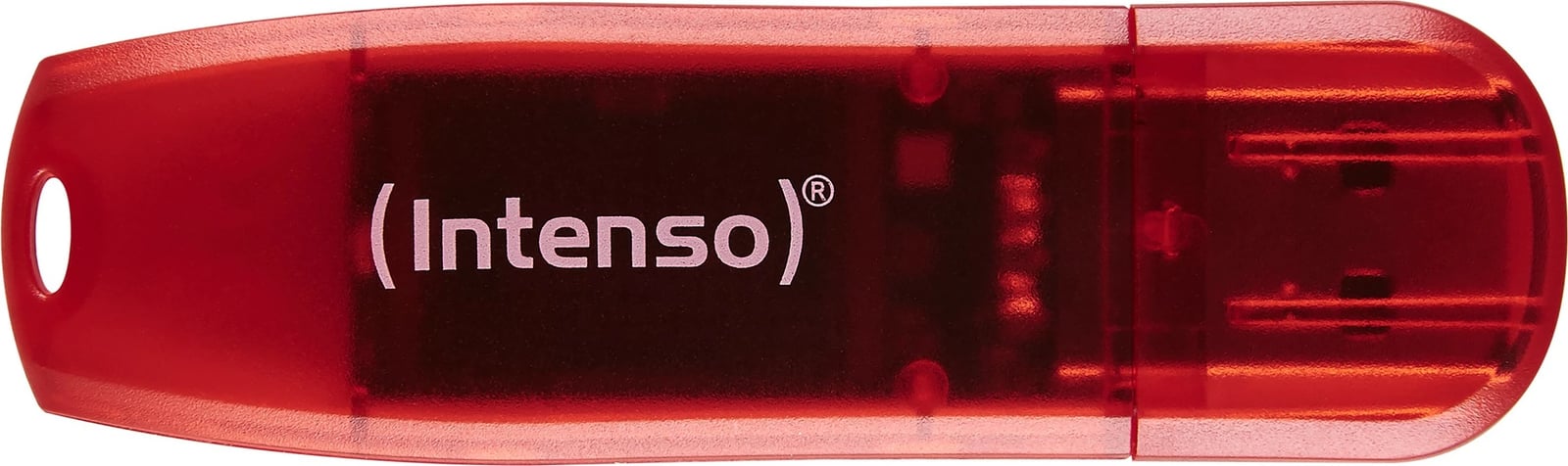 USB Intenso Rainbow Line 128 GB, USB Type-A, e kuqe, transparente