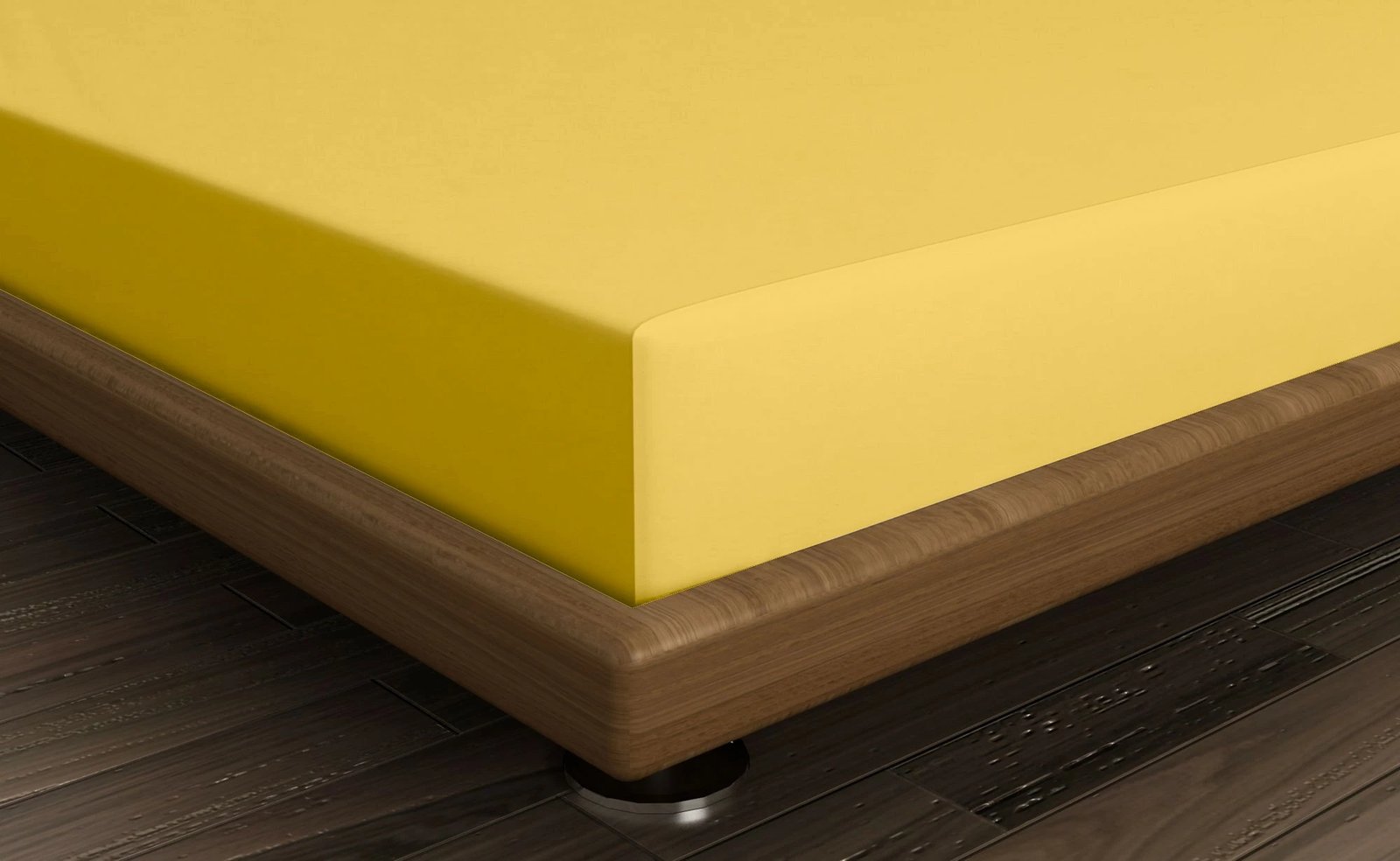 Çarçaf fitted Ranforce Double XL, ngjyrë e verdhë e errët, L'essentiel, 140x200+30cm