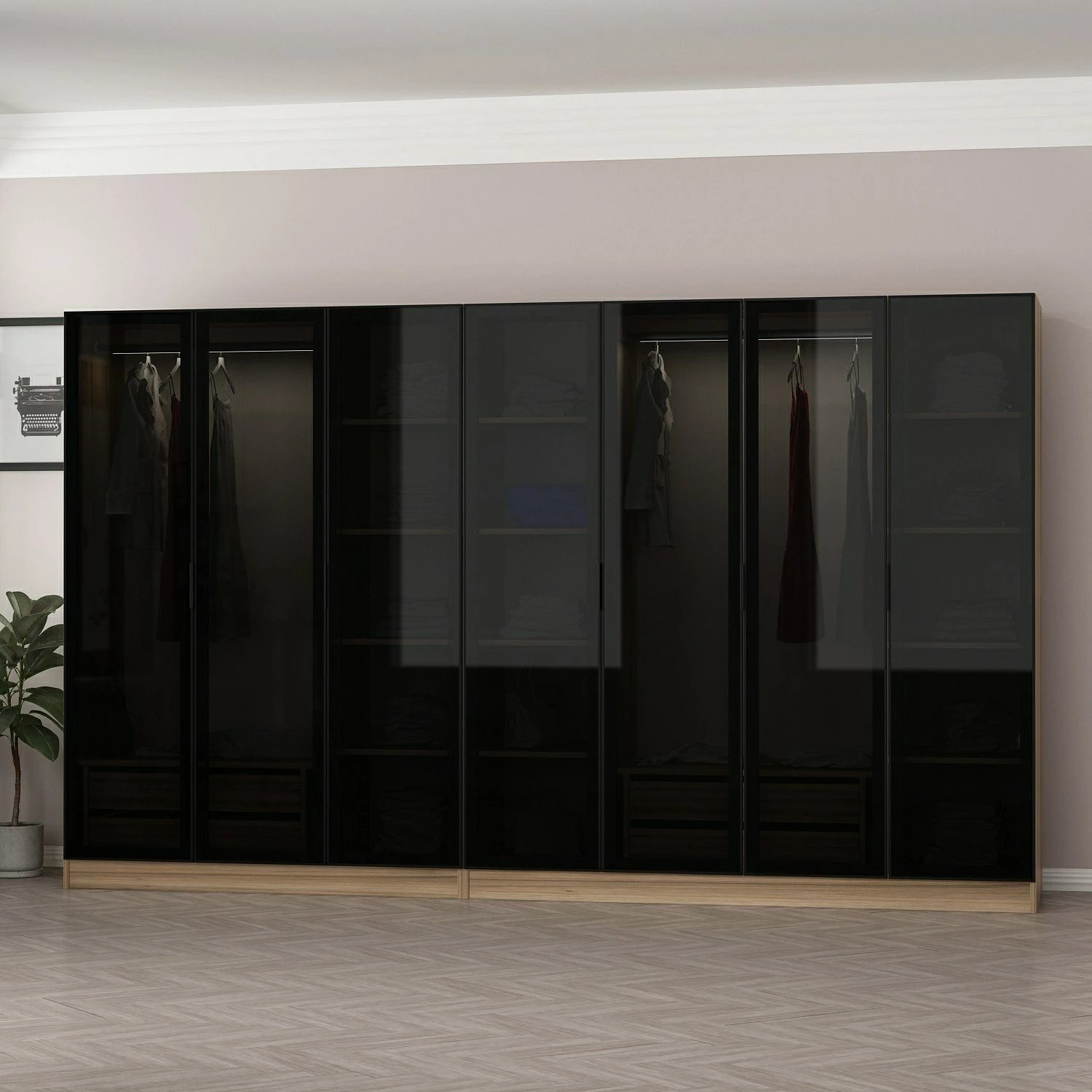 Dollap Skye Decor, ngjyrë fume, 315x210x52cm