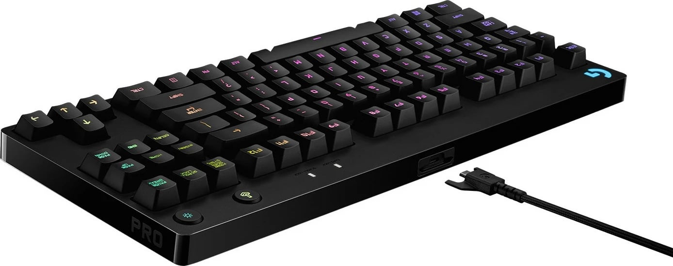 Tastierë mekanike Logitech G PRO, RGB, gaming, e zezë
