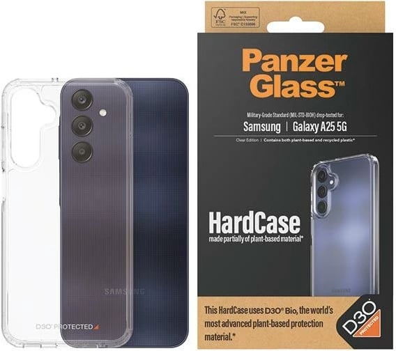 Mbështjellës PanzerGlass HardCase për Samsung Galaxy A25 5G, transparent