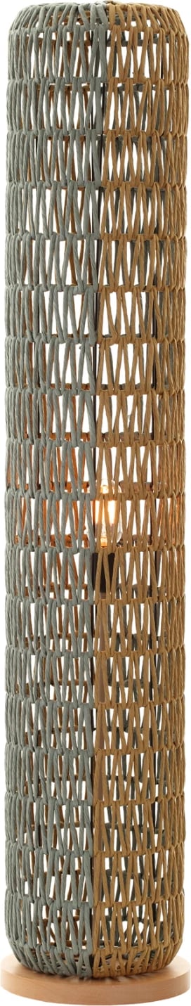 Llambë dyshemeje qëndruese, FH4356, metal-letër, ngjyrë bezhë-pistakio, Φ23Χ123H cm