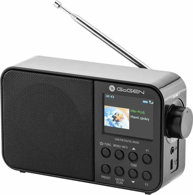 Radio Portative Digjitale me Ekran LCD dhe Bluetooth GOGEN GOGDAB500BTC (Zezë)