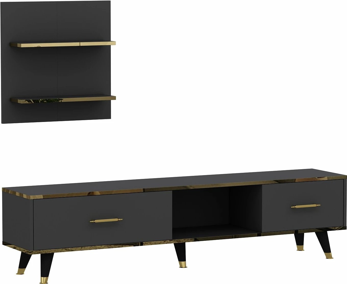 Komodë TV Hanah Home, ngjyrë aren-antracit